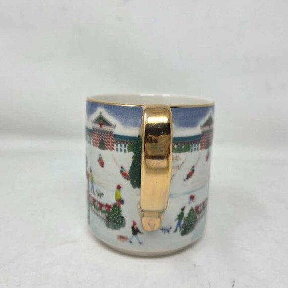 Anthropologie Philly holiday in the city stoneware Christmas mug Philadelphia 2 - Picture 2 of 7